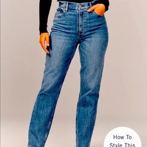 Abercrombie CURVE LOVE 90s ultra high rise straight jeans